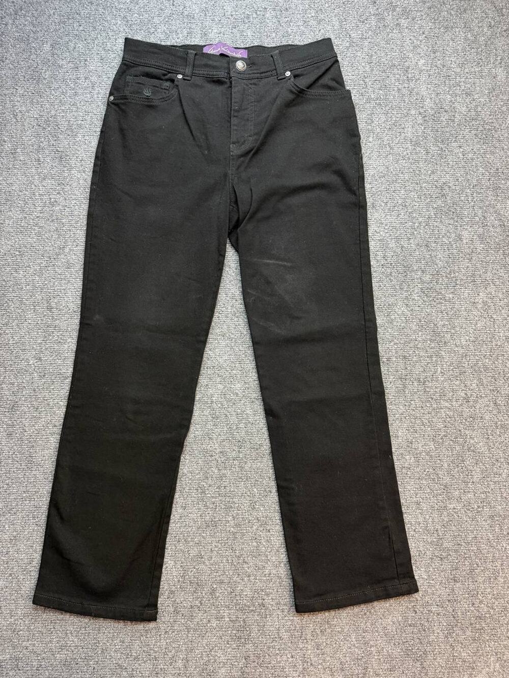 Gloria Vanderbilt Women's Jeans Size 6P Short Black Stretch Straight Leg